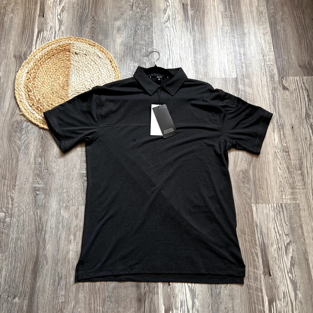 PUBLIC REC Mens Short-Sleeve Polo Shirt with Embroidered T NWT